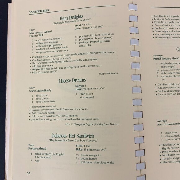Charleston Receipts Repeats Cookbook By Junior League of Charleston 1992 Spiral - Picture 7 of 12